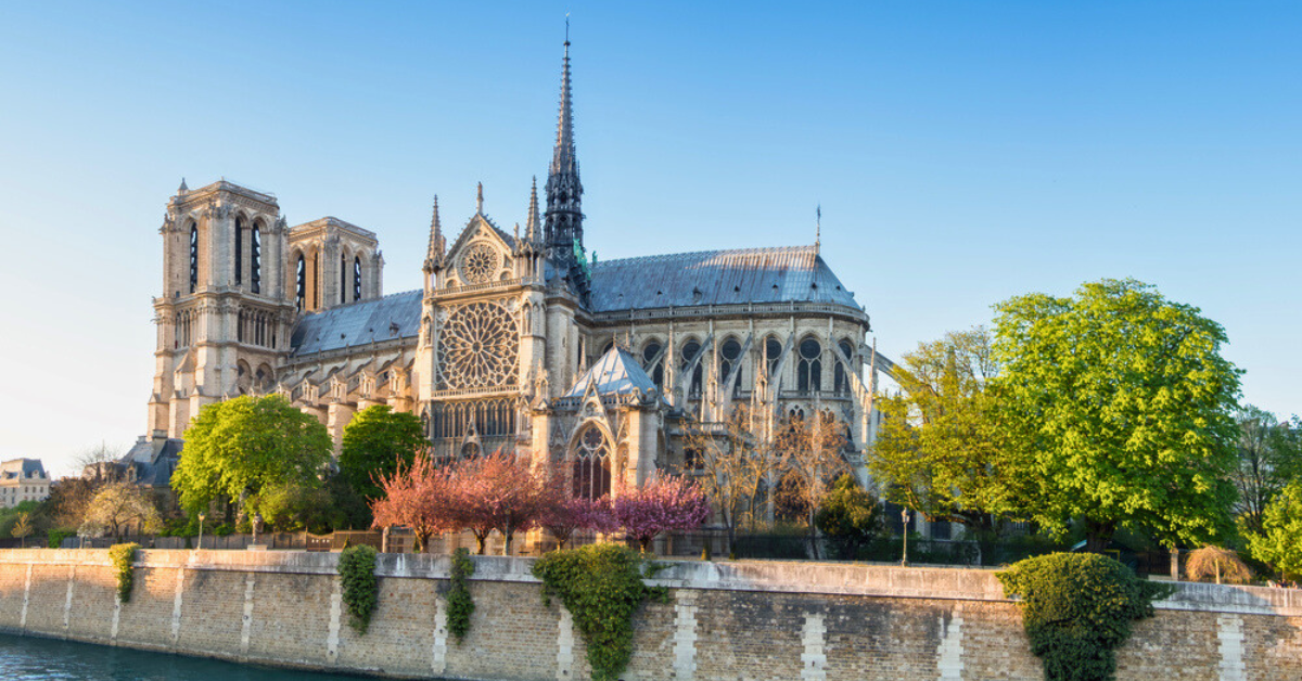 Notre Dame during spring